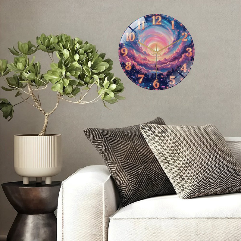 Horloge murale tourbillon de 12 po