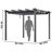 Outdoor Retractable Pergola with Sun Shade Canopy Aluminum-106897483-106897476