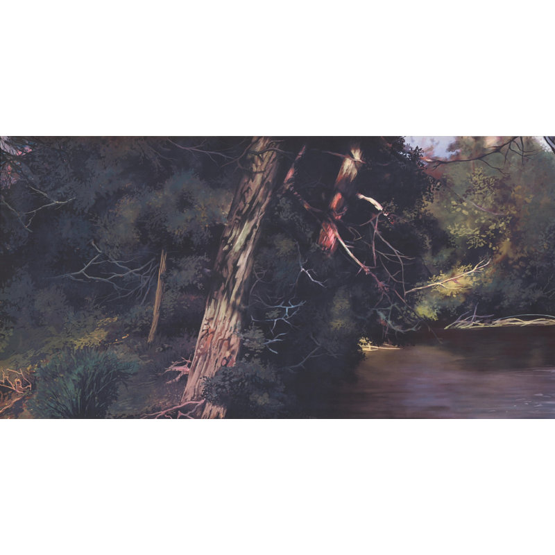 Bordure de papier peint nature L 1 pi x l 180 po Tibbits Forest River
