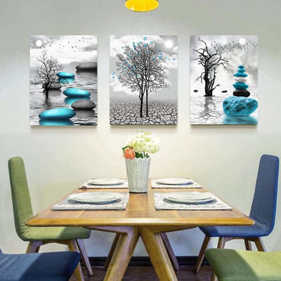 3 Piece Wrapped Canvas Wall Art