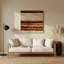 Art mural en métal beige cannelle DiagonalStripes-242390780