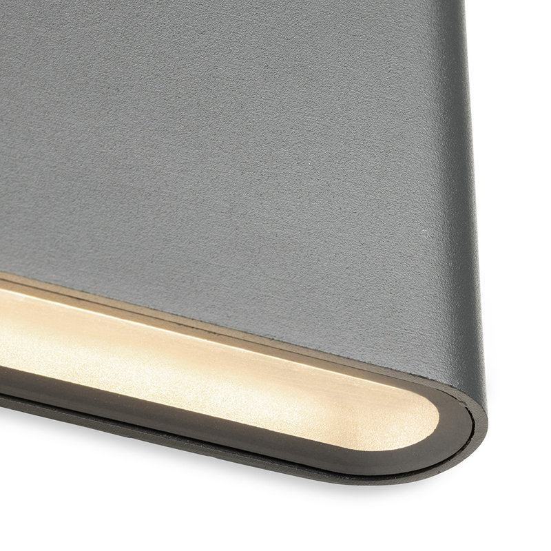 9cm H Integrated LED Outdoor Sconce, Graphite