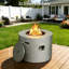 Foyer de table rond 32 po au propane, table de foyer au gaz puissante de 50 000 BTU, certifié CSA, foyer d'extérieur idéal pour les repas, les fêtes sur la terrasse, le jardin et la cour (minimalisme)