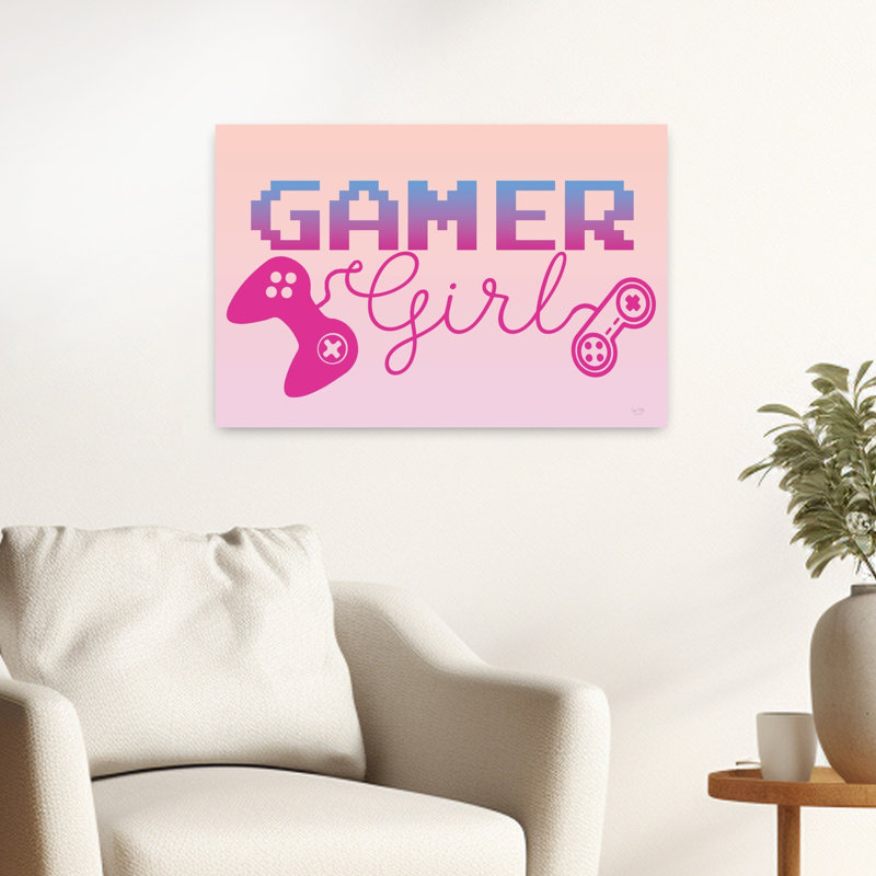 Art contemporain abstrait Gamer Girl, H 24 po x l 16 po