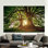 Stunning Green Forest View Canvas Wall Art Featuring Tree Photo Print Perfect Home Decor Gift