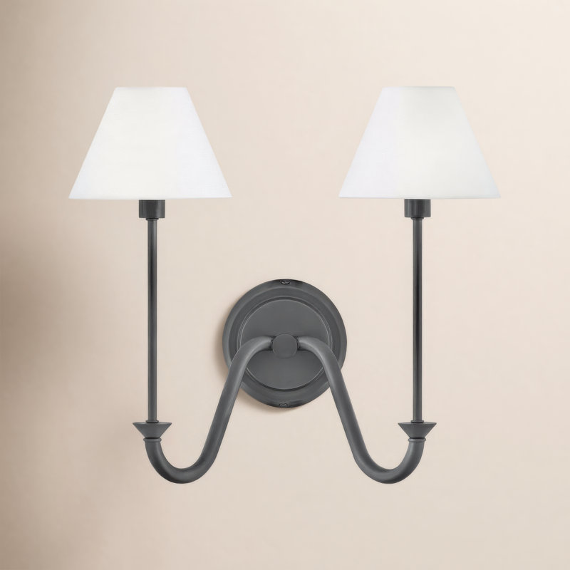 Greta 2-Light Wall Sconce, Black