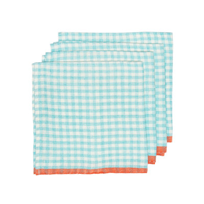 Gingham Linen Square Napkins