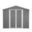 Remise de rangement extérieure 8 x 12 pi - Grand outil en métal avec cadre en aluminium et portes verrouillables pour la cour de jardin, avec beaucoup d'espace, portes doubles pratiques, conception pratique facile