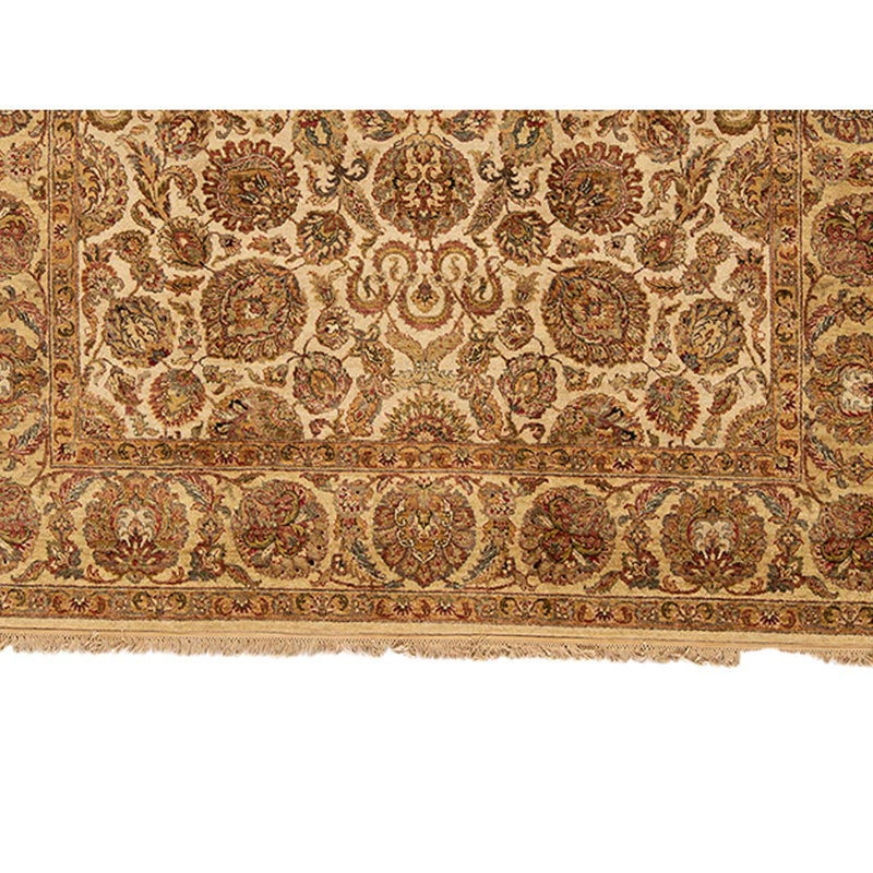 Wool Oriental Area Rug in Cream