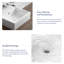 Lavabo de salle de bain vasque rectangulaire en porcelaine vitreuse blanche avec trop-plein 20 po x 15 po Dublin