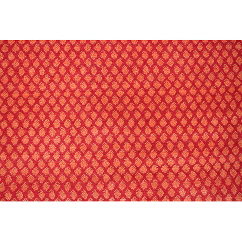 Hand-Knotted High-Quality Red and Red Area Rug