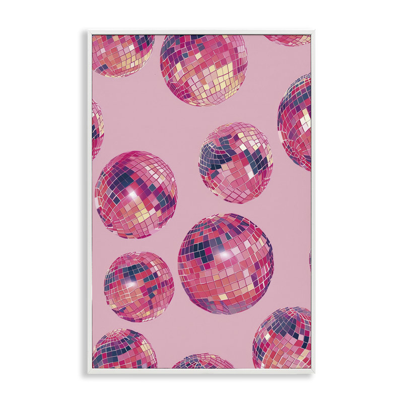 Estampe numérique Vivid Pink Disco, design par LSR Design Studio, H 18 po x l 12 po