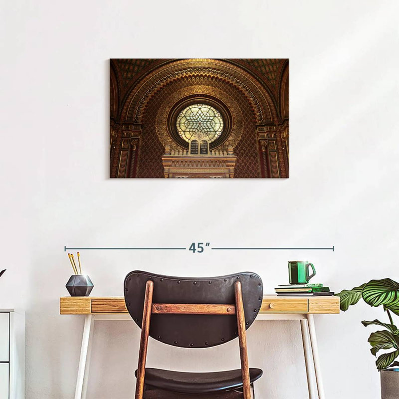 Intérieur de la synagogue espagnole Nicci, H 20 po x l 30 po
