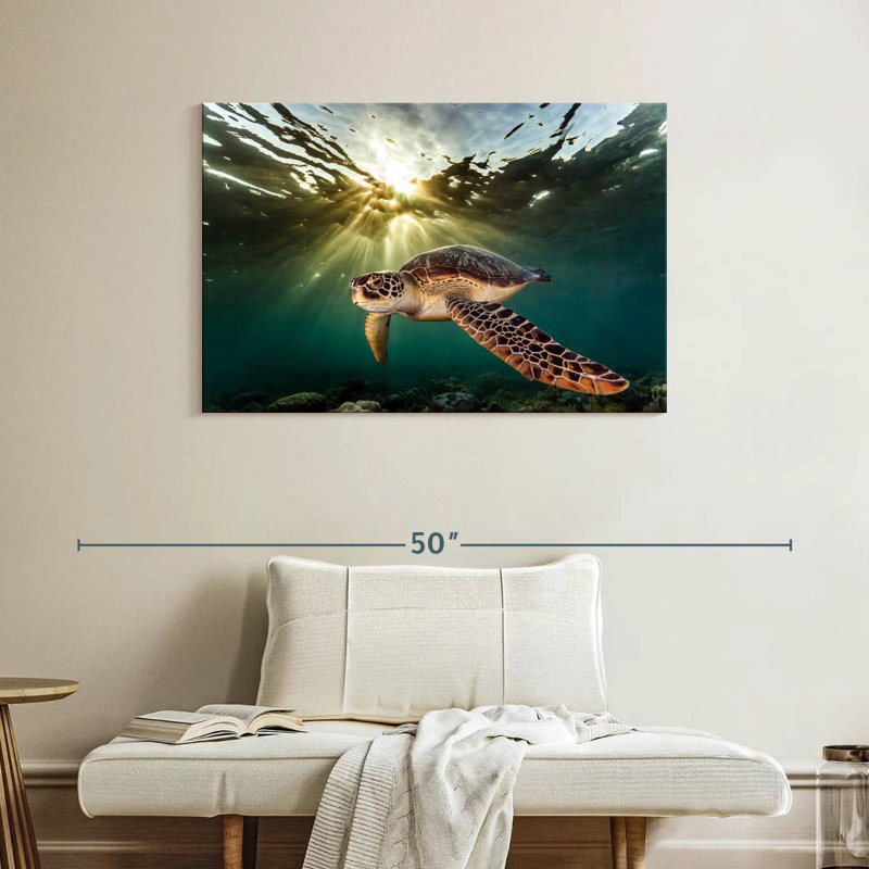 Brampt Philippine Green Turtle, 26" H x 39" W