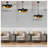 Grigor 5-Light Dimmable 24" Black and Gold 5-Light Modern Chandelier, Sculptural Pendant Lighting for Dining Room, Living Room and Entryway