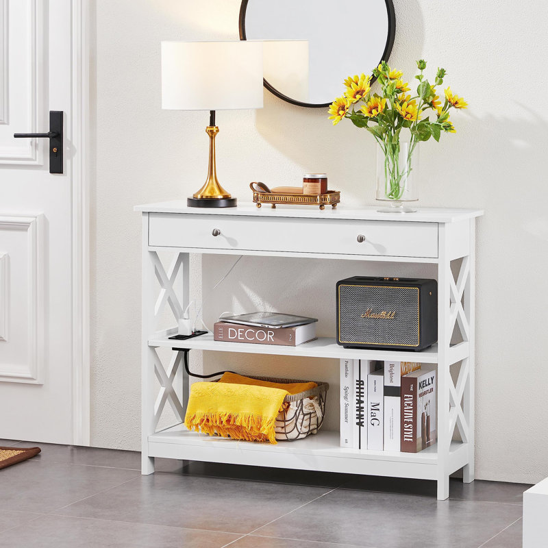 Bakken 39.5'' Console Table, White