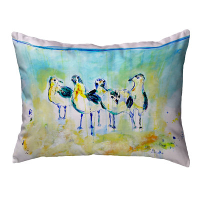 Abstract Gulls II Outdoor Rectangular Pillow Cover & Insert
