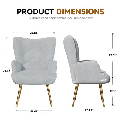 Pureza Upholstered Wingback Chair
