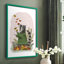 Raccoon Catching Leaves Framed Print - Solid Wood-1189751110-1189751131