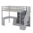 Twin Size Loft Bed With Desk And Drawers-377568924