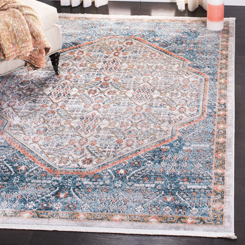 Quonochontaug Performance Oriental Rug, Square 6'7"