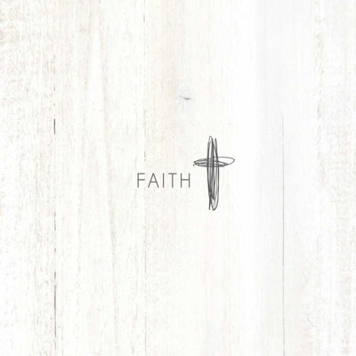 "Faith Cross", art textuel sur toile tendue