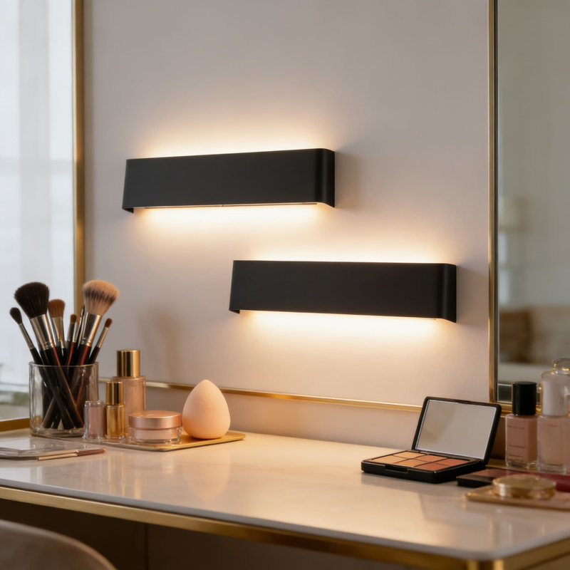 Applique murale à DEL à température de couleur réglable, 5 lumières à intensité variable, luminaire encastré noir moderne 15 W pour chambre à coucher, salle de bain, couloir, escalier, paquet de 2