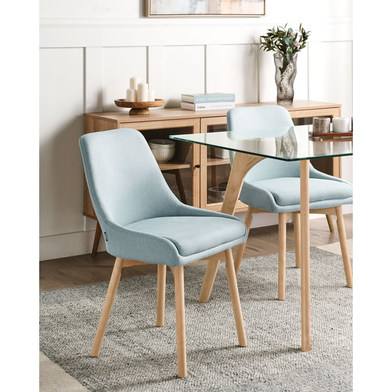 Set of 2 Dining Chairs MELFORT II Fabric , Blue