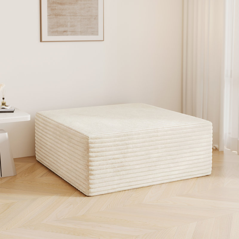 101cm Wide Seating Component Ottoman, Beige