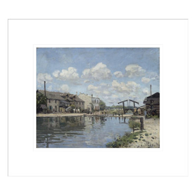 «Le canal Saint-Martin Paris» par Alfred Sisley, impression giclée encadrée