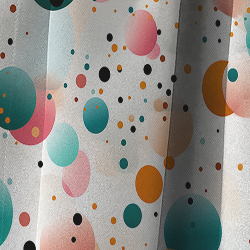 Motif à pois Delight I - rideau abstrait - rideau occultant - 1 panneaux, L 52 po x L 120 po