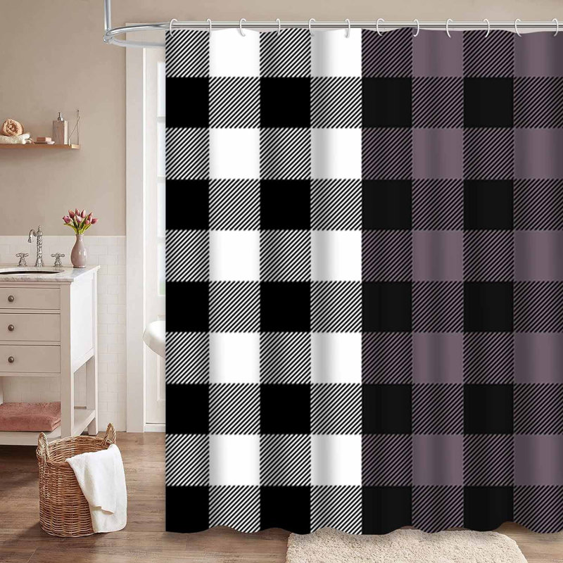 Rideau de douche Gingham, L 72 po x l 84 po