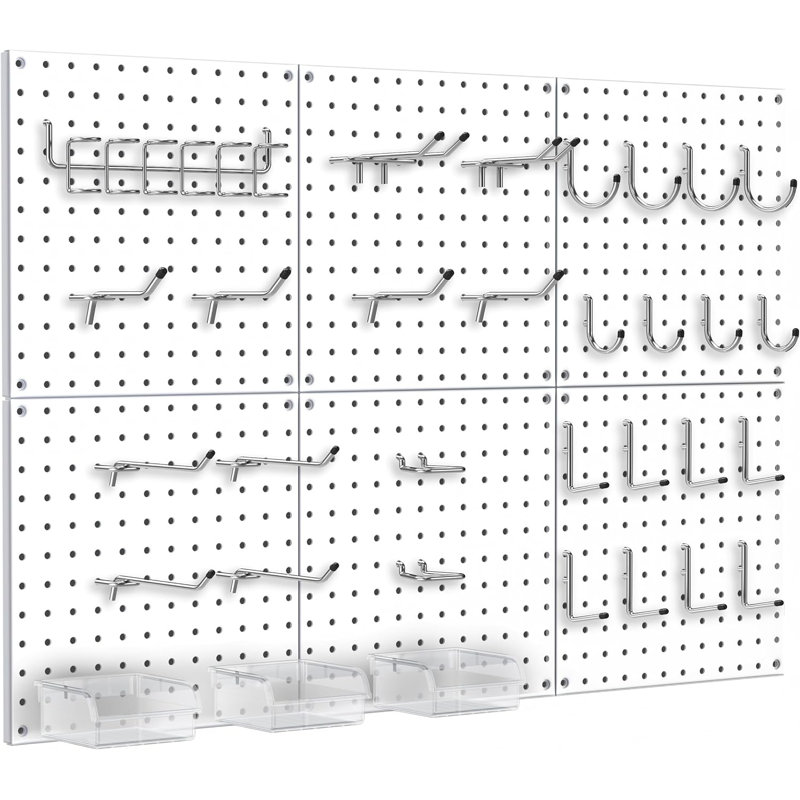 Pegboard Wall Organizer for Garage, Workshop, Craft Rooms Total