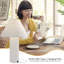Ensemble de lampes de table modernes en résine blanche de 22,75 pouces avec abat-jour Empire en lin blanc et ports USB TYPE-C