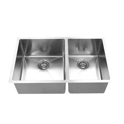 33" L x 19" W Double Bowl Undermount Kitchen Sink