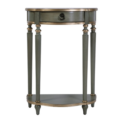 Ashby Demilune Console Table with Storage