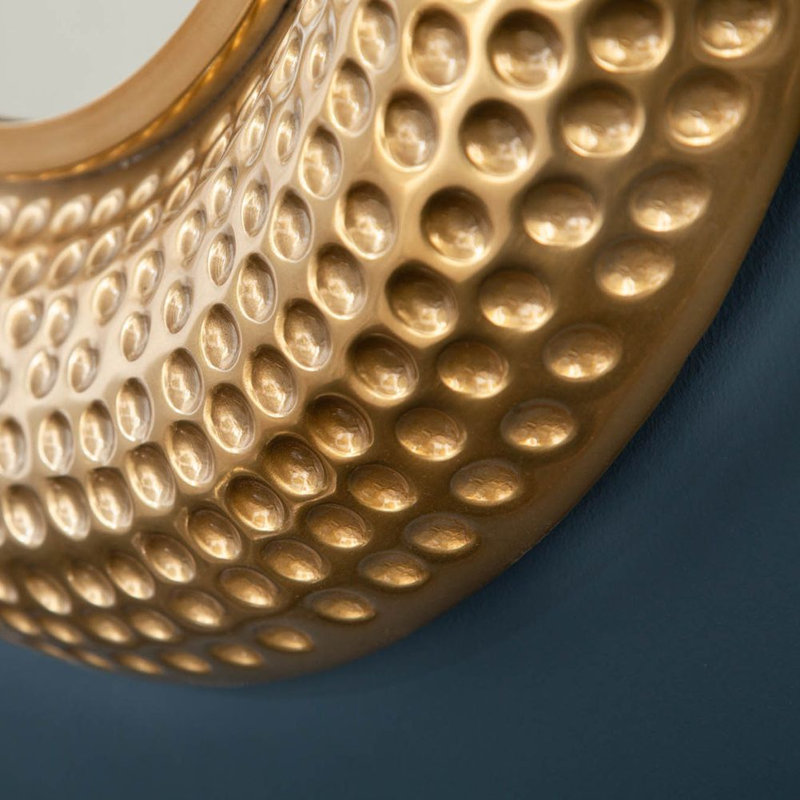 Sarafina Aluminium Circle Wall Mirror, Gold 