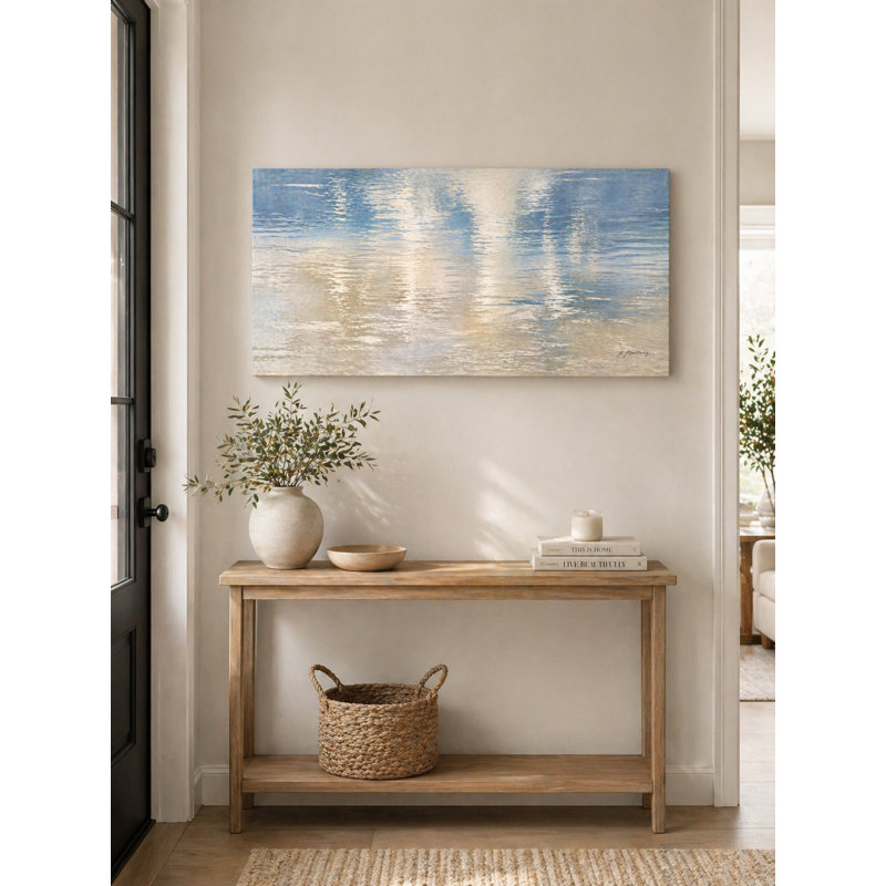 «Blue Reflection», art mural sur toile tendue, H 24 po x l 48 po x P 1,5 po