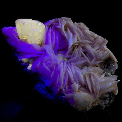 Cerussite and Barite with Galena - Mibladen, Morocco