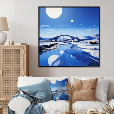 " Blue Modern Bridge Scenery II "