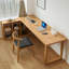 62.99" Burlywood L-Shaped Solid Wood desk-109695006