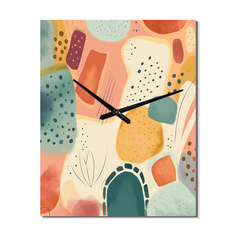 Horloge murale géométrique amusante Fun Shapes I, H 32 po x l 24 po x P 1 po