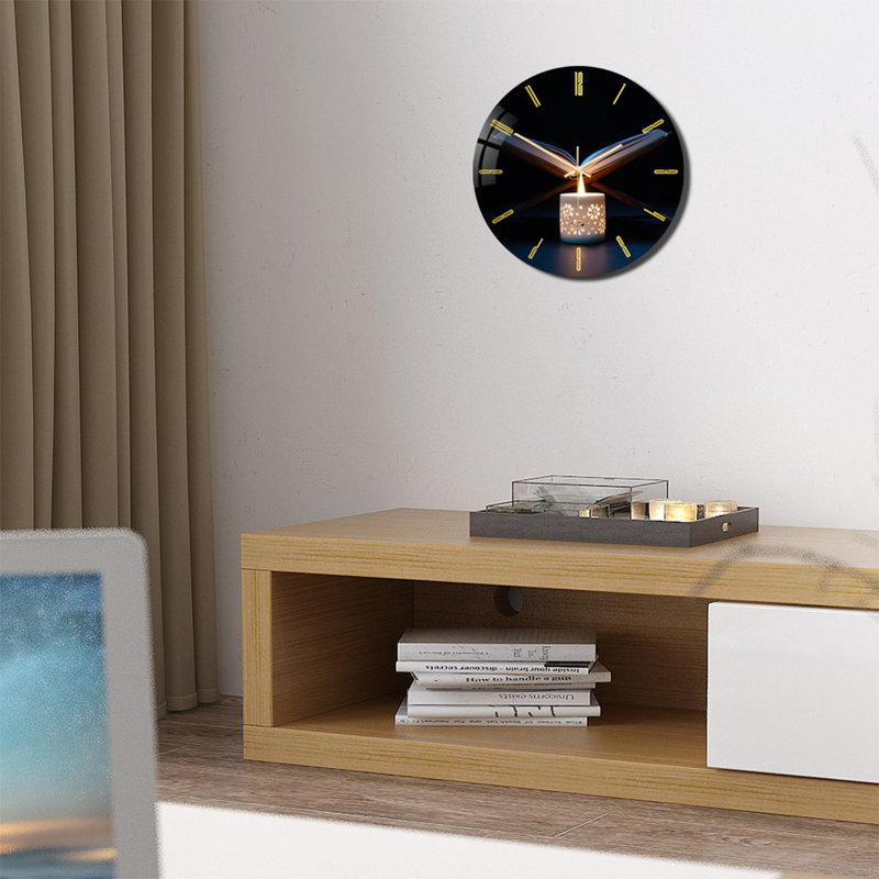 Horloge murale 3D en acrylique, au design épuré, idéale pour la chambre, le salon ou la décoration intérieure.