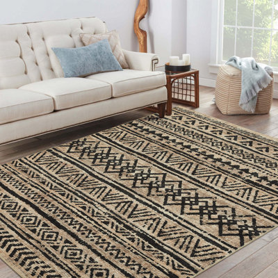 Tapis de salon vintage rétro 8 x 10 Farmhouse