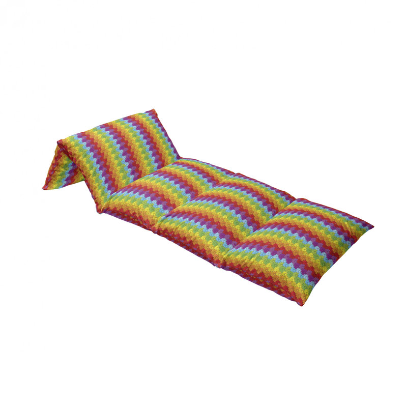 Housse de coussin extérieure Vibrant Flowers in Rainbow, H 2 po x l 27 po x P 88 po