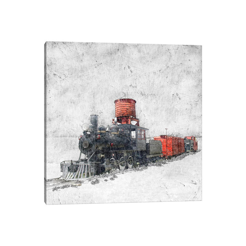 Muted Locomotive by Ynon Mabat - Wrapped Canvas Gallery-Wrapped Canvas Giclée, 45.72 cm H x 45.72 cm W