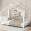 Lit plateforme simple en métal, blanc-1326160700