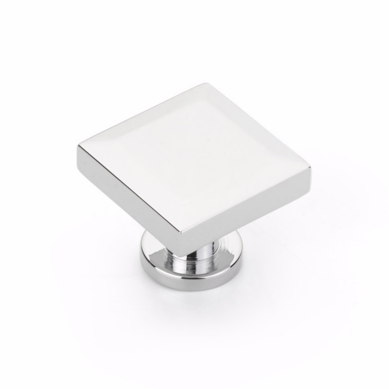 Heathrow Square Knob, Polished Chrome