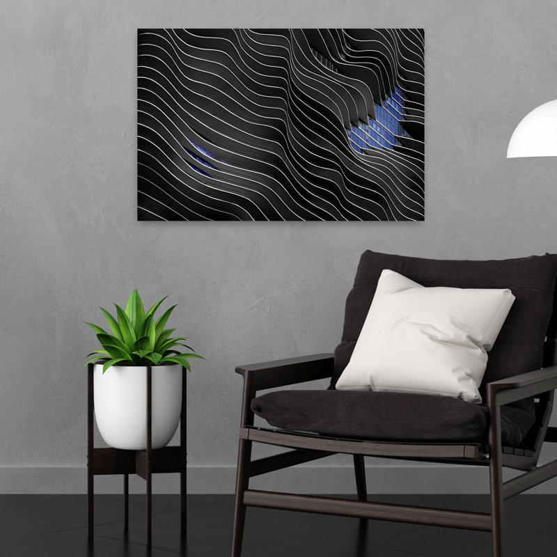 Chicago Aqua -4 Abstract Modern Architecture City Wall Art, 40.64 cm H x 60.96 cm W