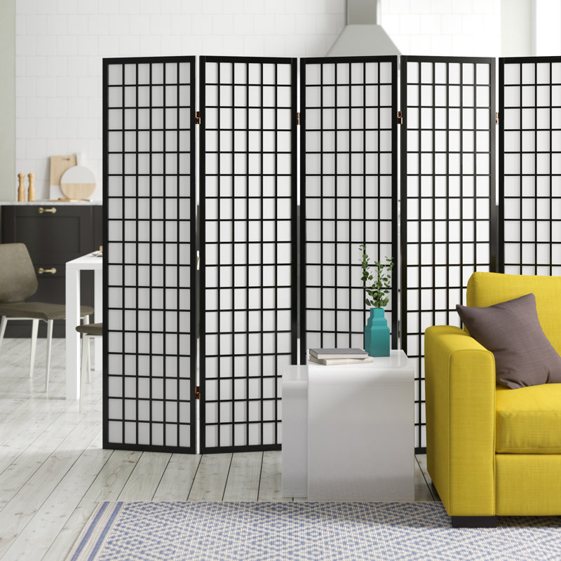 Room Divider Seward Room Divider Shoji Room Divider Wood, 6 panels